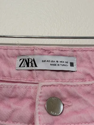 Zara Light Pink Straight Leg Jeans Size 10 Women’s Denim thumbnail 3