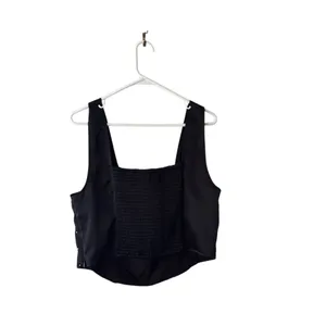 Intempo Embellished Corset Tank Top Sz L Smocked Back Peasant Cropped Going Out thumbnail 3