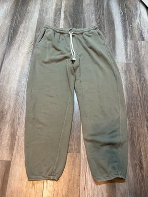 Aerie Boyfriend Joggers in Olive Fun Green thumbnail 2