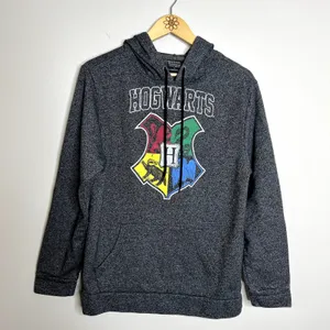Harry Potter Hogwarts House Crest Gray Hooded Sweatshirt thumbnail 4