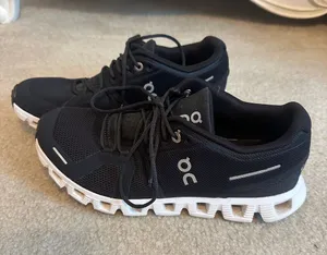 On Women's Black Athletic Running Shoes with White Sole thumbnail 1
