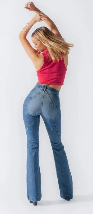 Revice Venus‎ Flare Jeans Eclipse Wash High Rise Flared Womens 24 Denim thumbnail 1