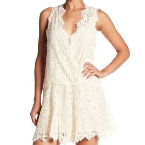 Free People Heart in Two Cream Ivory Lace Dress thumbnail 2