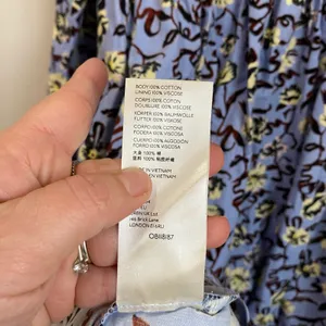 Free People Bessie Blue Babydoll Corduroy‎ Long sleeve Mini Dress NWT Sz M thumbnail 7