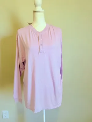 SKIMS boyfriend oversized boyfriend long sleeve Henley soft size small NWT thumbnail 9