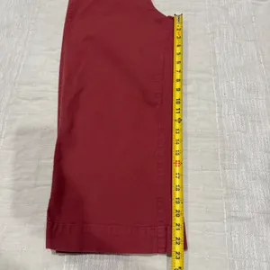 A New Day Womens 28x23 High Rise Wide Leg Cropped Pants Red Pink Size 8‎ Stretch thumbnail 8