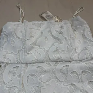 NWT‎ Bardot | Lina Lace Sheath Dress White | Women's 8 / Medium thumbnail 3