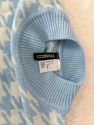 Divided Light blue/houndstooth-pattern Sweater thumbnail 4