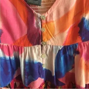 French Connection Vivviola Bubble Gum Multi Color Cami Peplum Top Sz 0 thumbnail 10