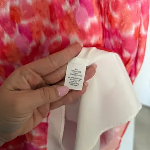 Amanda Uprichard pink orange floral long sleeve dress square neck mini‎ thumbnail 4