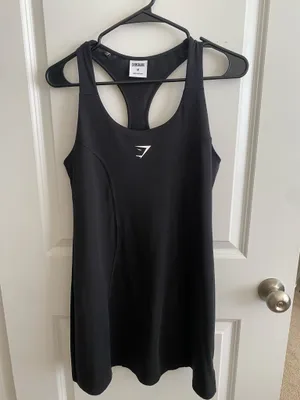 Gymshark Black Sport Dress in Black thumbnail 4