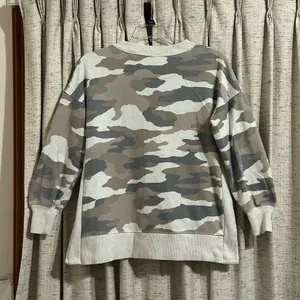 Aerie Oversized Camo Pullover Sweatshirt  thumbnail 7