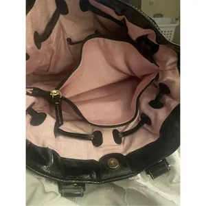 Dooney & Bourke Medium Chiara Patent Leather Drawstring Satchel Bag Black thumbnail 13