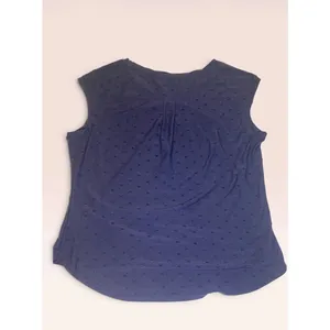 ELLE Blue Textured Sleeveless Round Neck Top Size M thumbnail 2