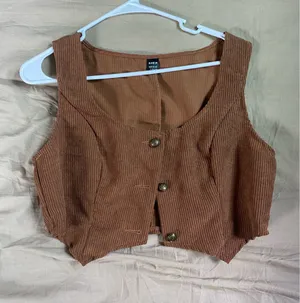 Corduroy Brown Vest thumbnail 1