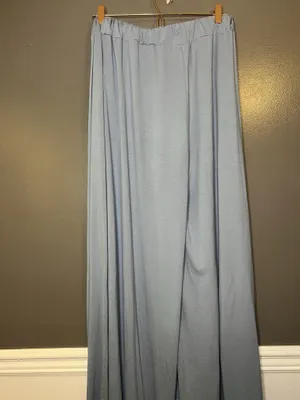 FP Beach Skirt Womens Medium Blue Jersey Maxi Elastic Waist Flowy Boho Casual thumbnail 6