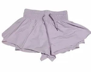 Women's small Light Purple Flowy Smocked Athletic Shorts thumbnail 1