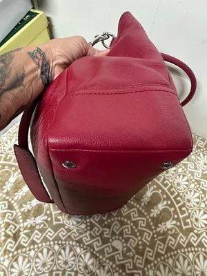 Coach Park Large Carryall F23268 in Red Pebbled Leather thumbnail 7
