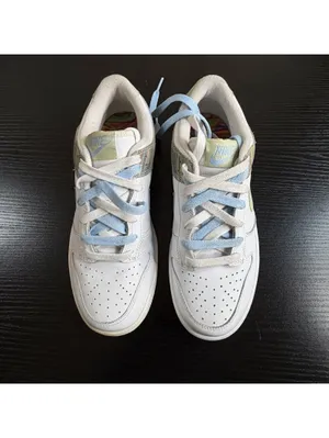 Size US 7.5 Y3 NIKE DUNK LOW White/Pistachio-Ice Blue Women's thumbnail 10