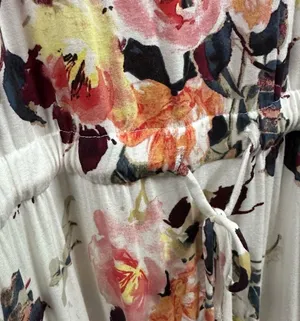 12 PM Mon Ami Feminine Floral Maxi Dress Chest Pocket and Tie Waist USA Medium thumbnail 7