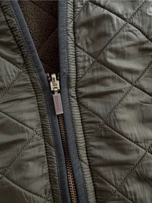 Barbour Women’s XS Quilted Best Dark Green Zip Pockets Vest Reversible Classy thumbnail 4