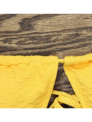 NWT Roxy Womens Tiki Triangle Tie-Back Bikini Swim Top 52038270405 Yellow XL thumbnail 8