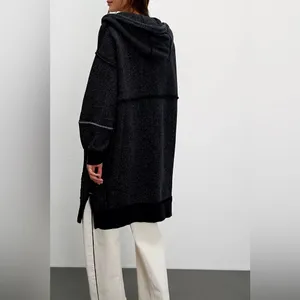 Free People We the Free Long Line Cardi Cardigan Sweatshirt Hoodie Size Large thumbnail 2