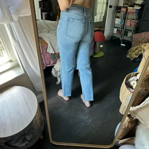 Vervet Women’s 27 Blue Denim Beverly Slim Straight Super High Rise Jeans thumbnail 3