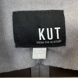 KUT from the Kloth Moto Jacket Women's Small Faux Suede Waterfall‎ Festival Gray thumbnail 5