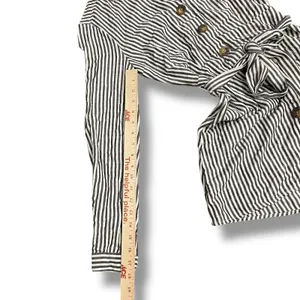Abercrombie & Fitch Striped Shirt Dress XS Button‎ Front Tie Waist Long Sleeve thumbnail 4
