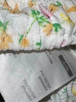 Elodie White floral smocked top. thumbnail 6