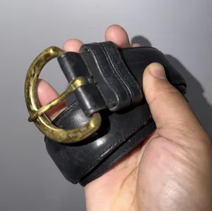 Coach Belt 8500 USA Black Leather Brass‎ Buckle 36" Classic Vintage 32 thumbnail 1