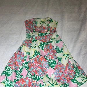 Lilly PULITZER SUN DRESS Strapless Blossom RESORT Mariposa Floral 0 Small SUMMER thumbnail 2