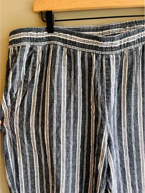 Old Navy Boho Linen Blend Wide Leg Pants XL thumbnail 4