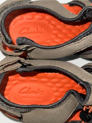 Clarks Tuvia‎ Women's Hiking Sandals in Taupe and Orange Hook and Loop Back-Sz 7 thumbnail 8
