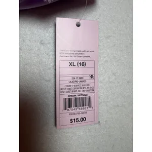 Wild Fable Lilac Purple Halter Bikini Top XL 16 Longline V-Neck Swimwear NWT thumbnail 5