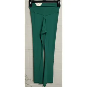 Offline by Aerie Real Me Kelly Green Flare Legging Pant High Rise Cross Front S thumbnail 3