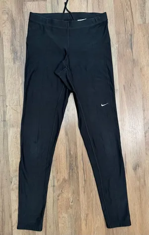 Nike Dri-FIT Black Running Leggings Women Size S Zip Ankle‎ Pocket Athletic thumbnail 1
