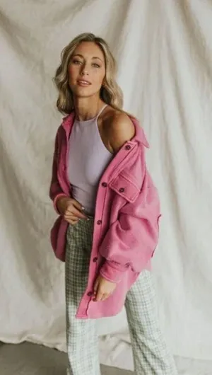 FREE PEOPLE We the Free Ruby Jacket in Pink Envy Size Small thumbnail 3