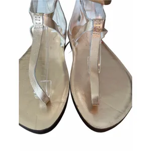 Free People NWOTS Metallic Gold Leather Strappy Gladiator Sandals size 37 US 7 thumbnail 3