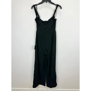 Lulus Brighton Black Plunge Wide-Leg Jumpsuit Formal Classic Cocktail Small NWT thumbnail 7