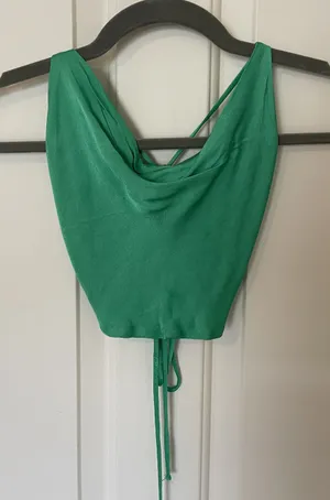 ZARA Cowl Neck Crop Top thumbnail 1