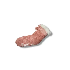 Muk Luks‎ NWT Cabin Socks Women's One Size Pink Cozy Fleece Lined Winter thumbnail 2