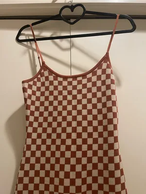 12th tribe brown checkered dress size small #89 thumbnail 3