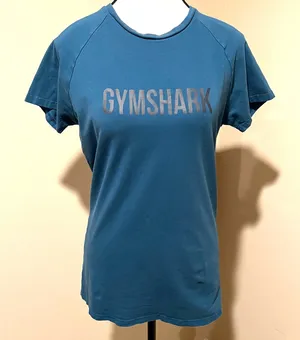 Gymshark Dark Teal Women's Logo T-Shirt Feminine Cut Size M thumbnail 1