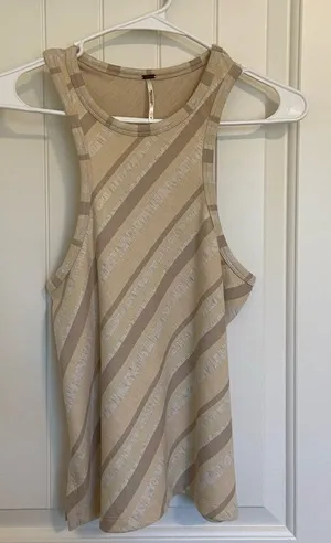 EUC | Free‎ People women’s striped high neck cut tank top — small thumbnail 1