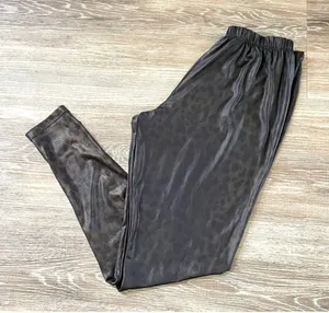 Steve Madden black leopard print joggers thumbnail 1