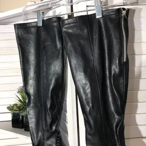 Franco Sarto Artise Over The Knee Boots Black Leather 9.5 thumbnail 9