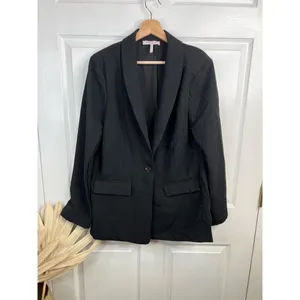 BCBGeneration Black Single-Button Notched Lapel Blazer Jacket Size S thumbnail 2