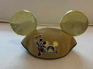Vintage Official Walt Disney World Mickey ears hat 1990s Gold‎ RN68197 thumbnail 1